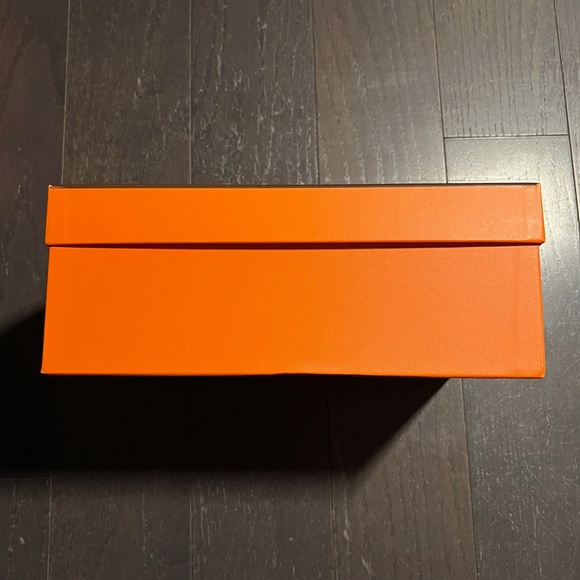 Hermes medium empty box case decoration storage orange ribbon tissue - Picture 9 of 14